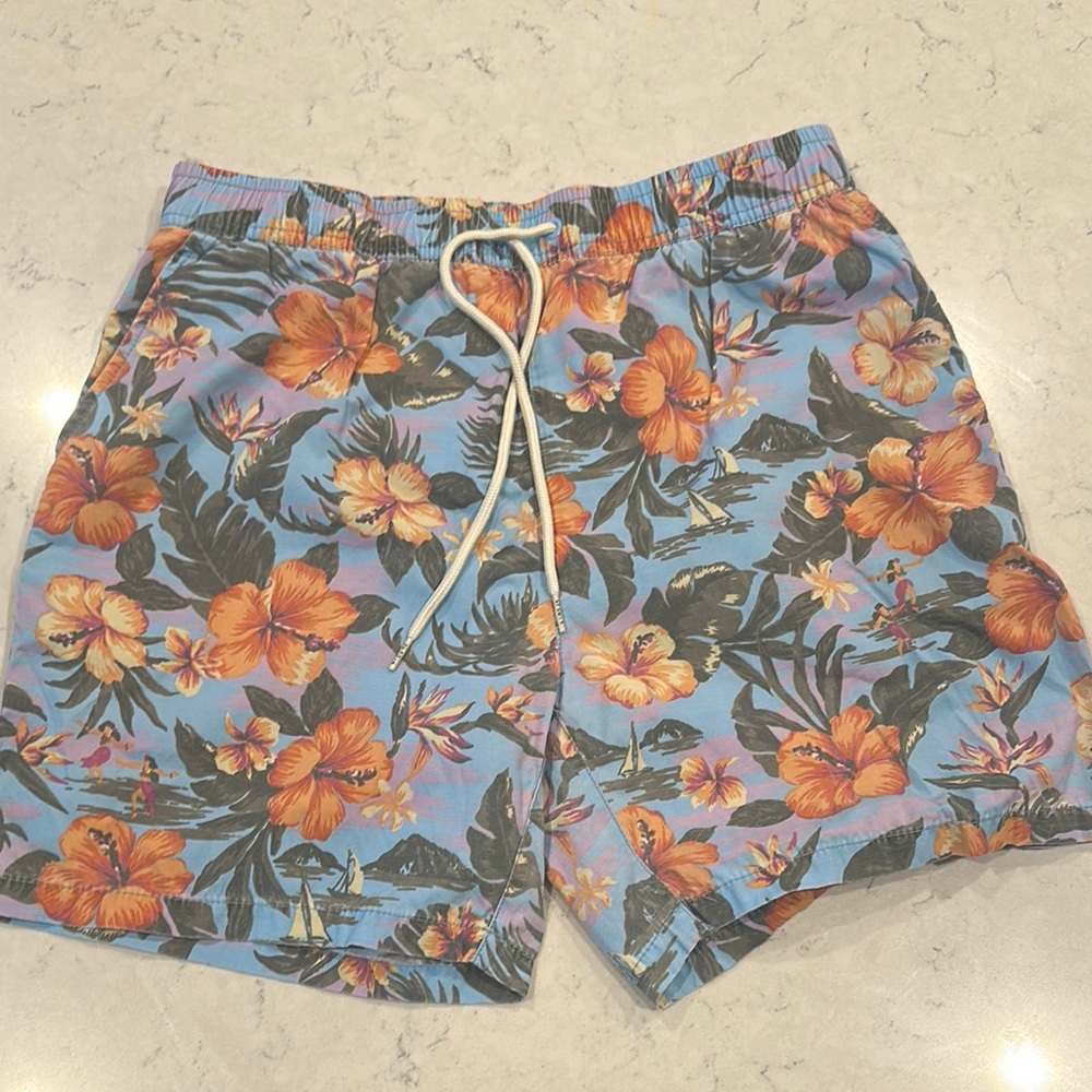 Floral Print Men's Swim Shorts